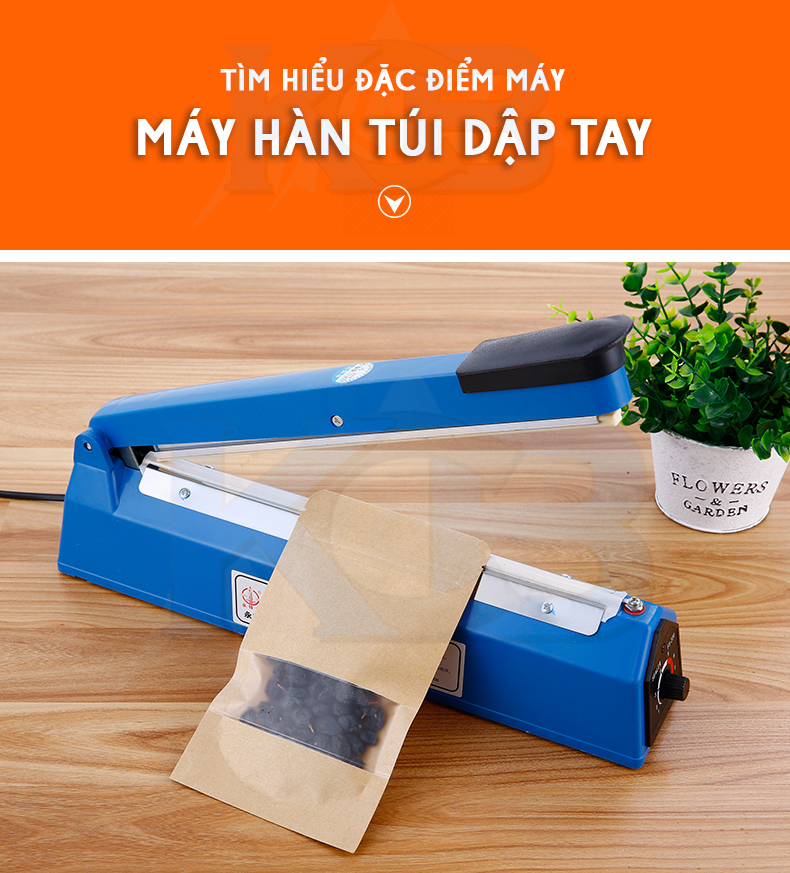 máy hàn miệng túi dập tay